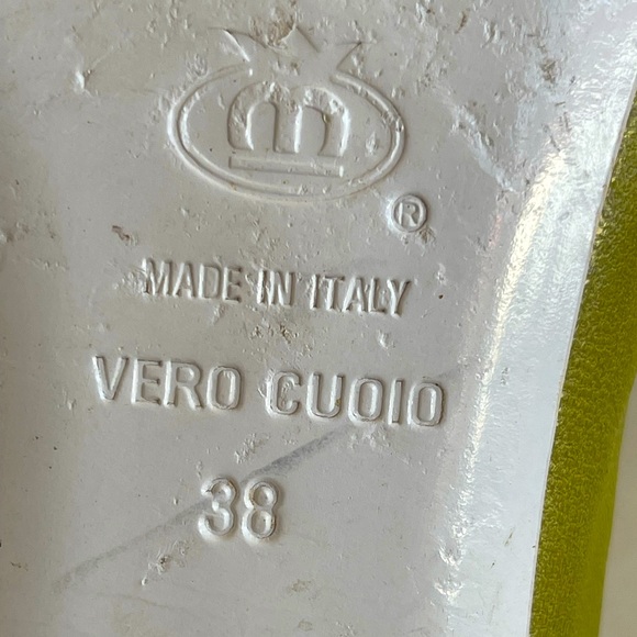 LEA FOSCATI Beautiful Soft Green Leather Ballet Flats Handmade Flowers 38 ITALY! - Picture 13 of 14